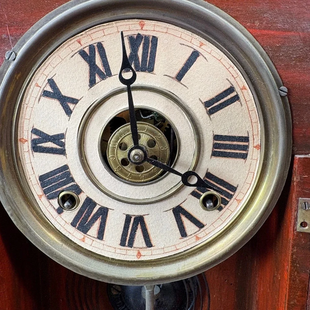 Antique E Ingraham Parlor Gingerbread Mantle Clock 1890's With Bell Alarm